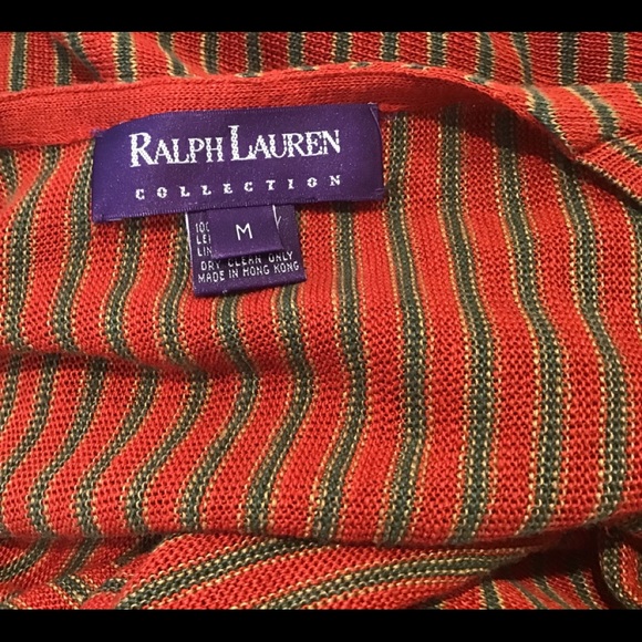 RALPH LAUREN PURPLE LABEL LONGLINE LINEN CARDI MED - Picture 6 of 7